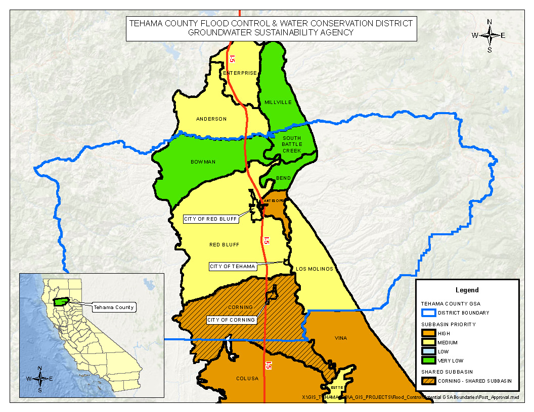 Tehama Ca Map